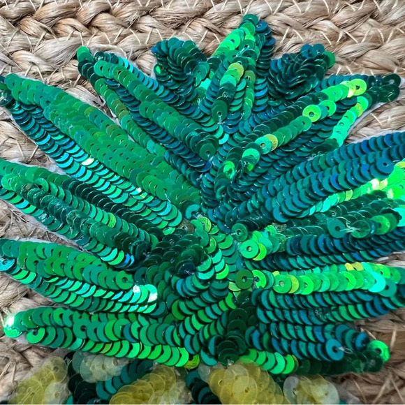 Jute Large Sequined Pineapple Crossbody Handbag. OS. NWOT. - Picture 9 of 10